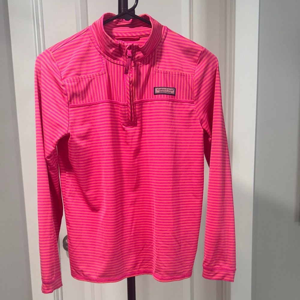 Vineyard Vines Pink Striped Kids Sweatshirt